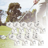 Maxbell Golf Head Covers Mallet Putter Professionals Outdoor Training Equipment 9pcs Iron White