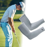 Maxbell Cooling Arm Sleeve Cover Sun Protection for Sports Unisex L gray