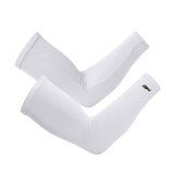 Maxbell Cooling Arm Sleeve Cover Sun Protection for Sports Unisex M white