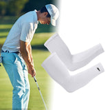 Maxbell Cooling Arm Sleeve Cover Sun Protection for Sports Unisex M white