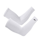 Maxbell Cooling Arm Sleeve Cover Sun Protection for Sports Unisex L white