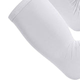 Maxbell Cooling Arm Sleeve Cover Sun Protection for Sports Unisex L white