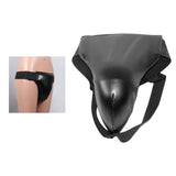 Maxbell Groin Guard Jockstrap Crotch Protector Adjustable for Exercise Training L Black
