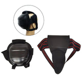 Maxbell 2Pcs Taekwondo Groin Protector Women Men Muay Thai Headgear for Boxing