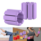 Maxbell 1 Pair Wearable Wrist Ankle Weights Running Dance Cardio Adjustable Yoga Violet
