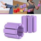 Maxbell 1 Pair Wearable Wrist Ankle Weights Running Dance Cardio Adjustable Yoga Violet