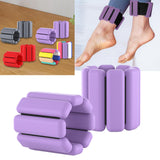 Maxbell 1 Pair Wearable Wrist Ankle Weights Running Dance Cardio Adjustable Yoga Violet