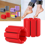 Maxbell 1 Pair Wearable Wrist Ankle Weights Running Dance Cardio Adjustable Yoga Red