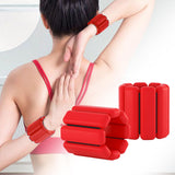 Maxbell 1 Pair Wearable Wrist Ankle Weights Running Dance Cardio Adjustable Yoga Red