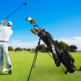 Maxbell Portable Golf Stand Bag Men with Strap with Bracket Pitch and Putt Bag Black