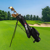 Maxbell Portable Golf Stand Bag Men with Strap with Bracket Pitch and Putt Bag Black