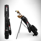 Maxbell Portable Golf Stand Bag Men with Strap with Bracket Pitch and Putt Bag Black