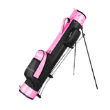 Maxbell Portable Golf Stand Bag Men with Strap with Bracket Pitch and Putt Bag Pink