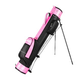 Maxbell Portable Golf Stand Bag Men with Strap with Bracket Pitch and Putt Bag Pink