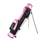 Maxbell Portable Golf Stand Bag Men with Strap with Bracket Pitch and Putt Bag Pink