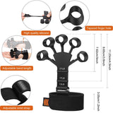 Maxbell Finger Exerciser Stretcher Adults Power Exercise Athlete Finger Strengthener 1Pc Gray