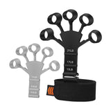 Maxbell Finger Exerciser Stretcher Adults Power Exercise Athlete Finger Strengthener 2Pcs Black Gray