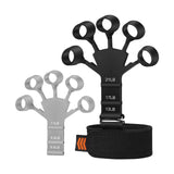 Maxbell Finger Exerciser Stretcher Adults Power Exercise Athlete Finger Strengthener 2Pcs Black Gray