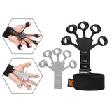 Maxbell Finger Exerciser Stretcher Adults Power Exercise Athlete Finger Strengthener 2Pcs Black Gray