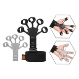 Maxbell Finger Exerciser Stretcher Adults Power Exercise Athlete Finger Strengthener 2Pcs Black Gray