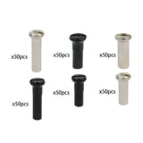 Maxbell 50Pcs Bike Spoke Nipples Spoke Decoration End Tips Nipples Bicycle Spoke Cap 13mm 13G Argent