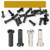 Maxbell 50Pcs Bike Spoke Nipples Spoke Decoration End Tips Nipples Bicycle Spoke Cap 13mm 13G Argent