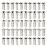 Maxbell 50Pcs Bike Spoke Nipples Spoke Decoration End Tips Nipples Bicycle Spoke Cap 13mm 13G Argent