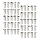 Maxbell 50Pcs Bike Spoke Nipples Spoke Decoration End Tips Nipples Bicycle Spoke Cap 13mm 13G Argent