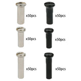 Maxbell 50Pcs Bike Spoke Nipples Spoke Decoration End Tips Nipples Bicycle Spoke Cap 13mm 13G Argent