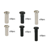Maxbell 50Pcs Bike Spoke Nipples Spoke Decoration End Tips Nipples Bicycle Spoke Cap 13mm 13G Argent