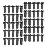 Maxbell 50Pcs Bike Spoke Nipples Spoke Decoration End Tips Nipples Bicycle Spoke Cap 13mm  13G Black