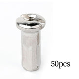 Maxbell 50Pcs Bike Spoke Nipples Spoke Decoration End Tips Nipples Bicycle Spoke Cap 12mm  14G Argent