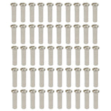 Maxbell 50Pcs Bike Spoke Nipples Spoke Decoration End Tips Nipples Bicycle Spoke Cap 16mm 14G Argent