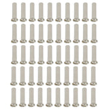 Maxbell 50Pcs Bike Spoke Nipples Spoke Decoration End Tips Nipples Bicycle Spoke Cap 16mm 14G Argent
