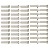 Maxbell 50Pcs Bike Spoke Nipples Spoke Decoration End Tips Nipples Bicycle Spoke Cap 16mm 14G Argent