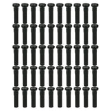 Maxbell 50Pcs Bike Spoke Nipples Spoke Decoration End Tips Nipples Bicycle Spoke Cap 16mm 14G Black