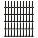 Maxbell 50Pcs Bike Spoke Nipples Spoke Decoration End Tips Nipples Bicycle Spoke Cap 16mm 14G Black