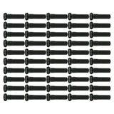 Maxbell 50Pcs Bike Spoke Nipples Spoke Decoration End Tips Nipples Bicycle Spoke Cap 16mm 14G Black