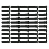 Maxbell 50Pcs Bike Spoke Nipples Spoke Decoration End Tips Nipples Bicycle Spoke Cap 16mm 14G Black