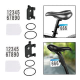 Maxbell Road Bike Number Plate Holder Cycling Race Cards Bracket Fixed Rear Rack Round Tube
