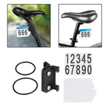 Maxbell Road Bike Number Plate Holder Cycling Race Cards Bracket Fixed Rear Rack Round Tube