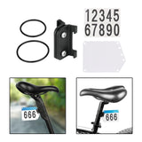 Maxbell Road Bike Number Plate Holder Cycling Race Cards Bracket Fixed Rear Rack Round Tube