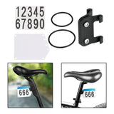 Maxbell Road Bike Number Plate Holder Cycling Race Cards Bracket Fixed Rear Rack Non Round Tube