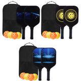 Maxbell Premium Pickleball Paddles Set Nonslip Grip with Carry Bag Portable Racquets Small Square