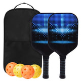 Maxbell Premium Pickleball Paddles Set Nonslip Grip with Carry Bag Portable Racquets Small Square