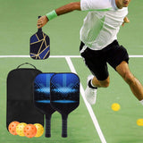 Maxbell Premium Pickleball Paddles Set Nonslip Grip with Carry Bag Portable Racquets Small Square