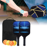 Maxbell Premium Pickleball Paddles Set Nonslip Grip with Carry Bag Portable Racquets Small Square