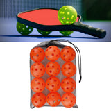 Maxbell 12 Pieces Pickleball Balls Competition Ball for Sanctioned Tournament Play Orange