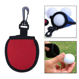 Maxbell Golf Ball Cleaner Pouch Protector for Protecting Golf Balls Sports Red