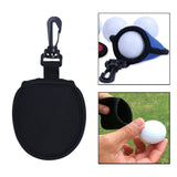 Maxbell Golf Ball Cleaner Pouch Protector for Protecting Golf Balls Sports Black